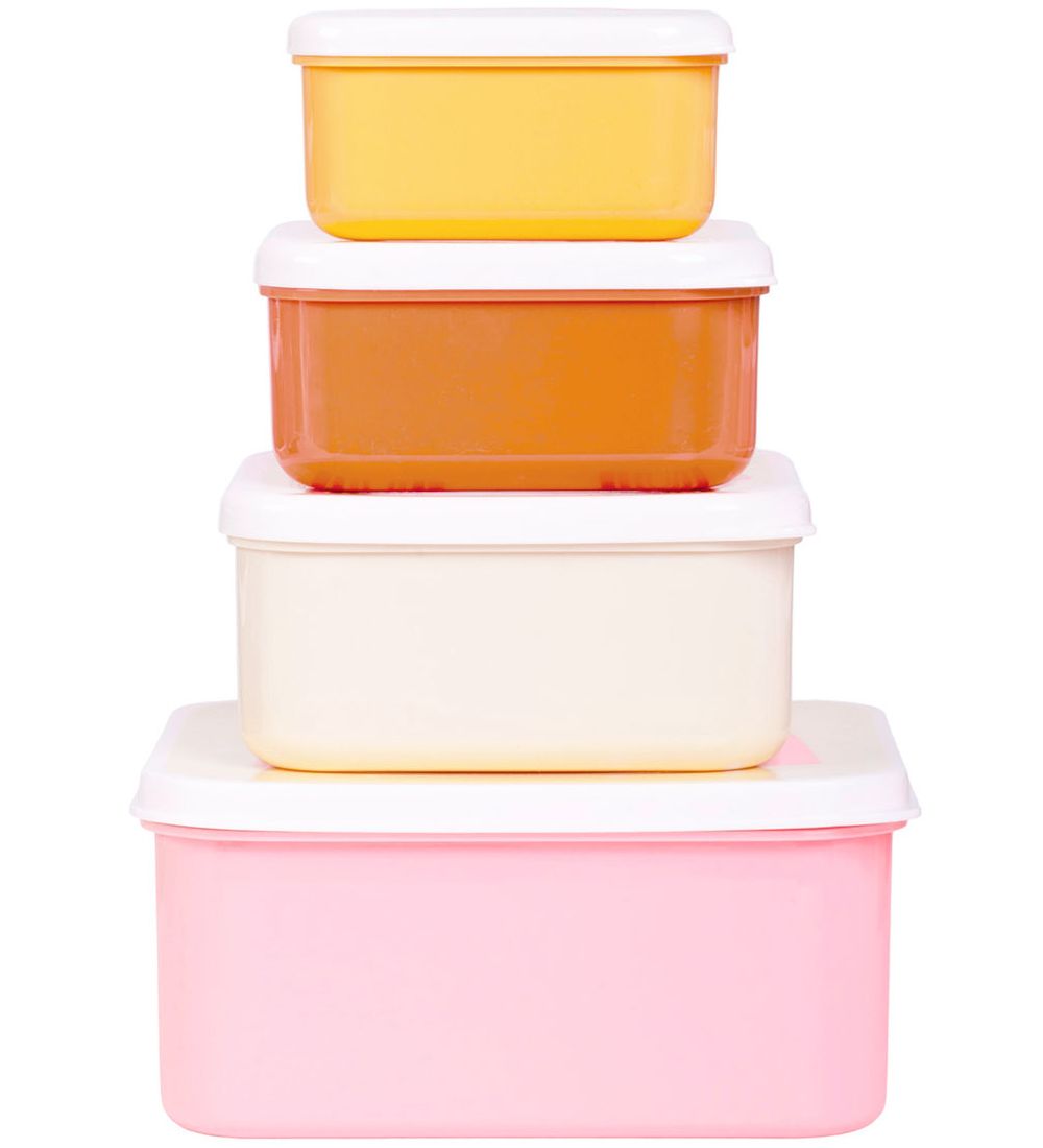 A Little Lovely Company Lunchbox Set - 4 pcs - Rainbows