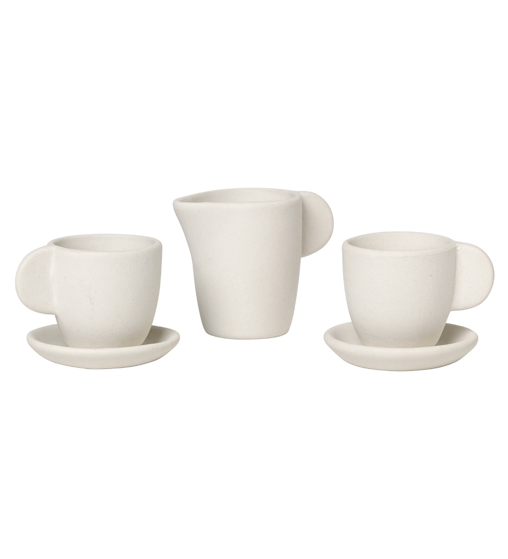 ferm Living Miniature Tea Set - Ceramic - Off White