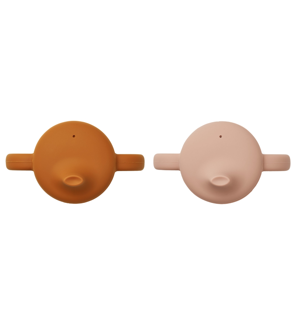 Liewood Cups - 2-Pack - Silicone - Neil - Dark Rose/Mustard Mix