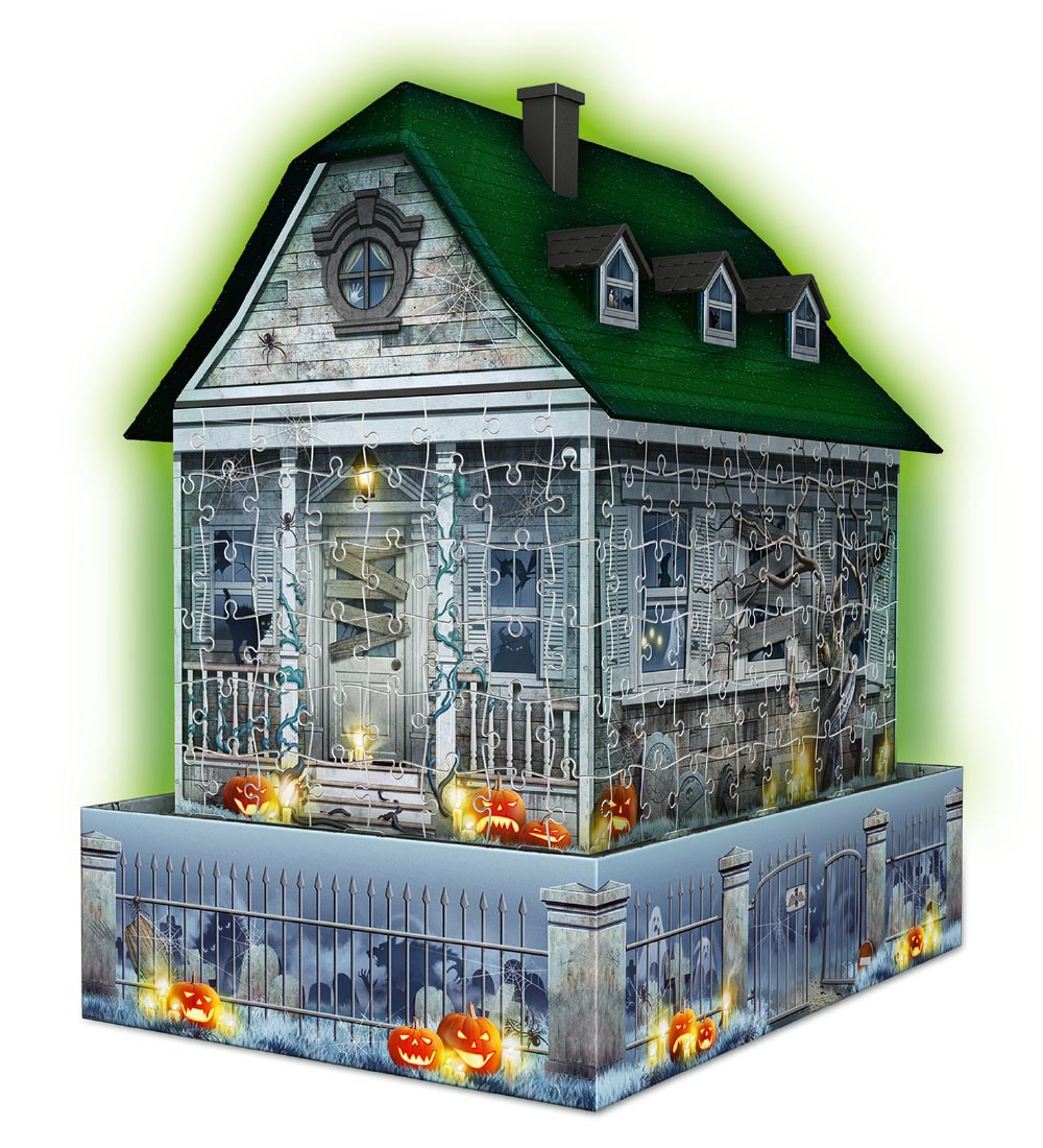 Ravensburger 3D Puzzle Game - 257 Bricks - Haunted House