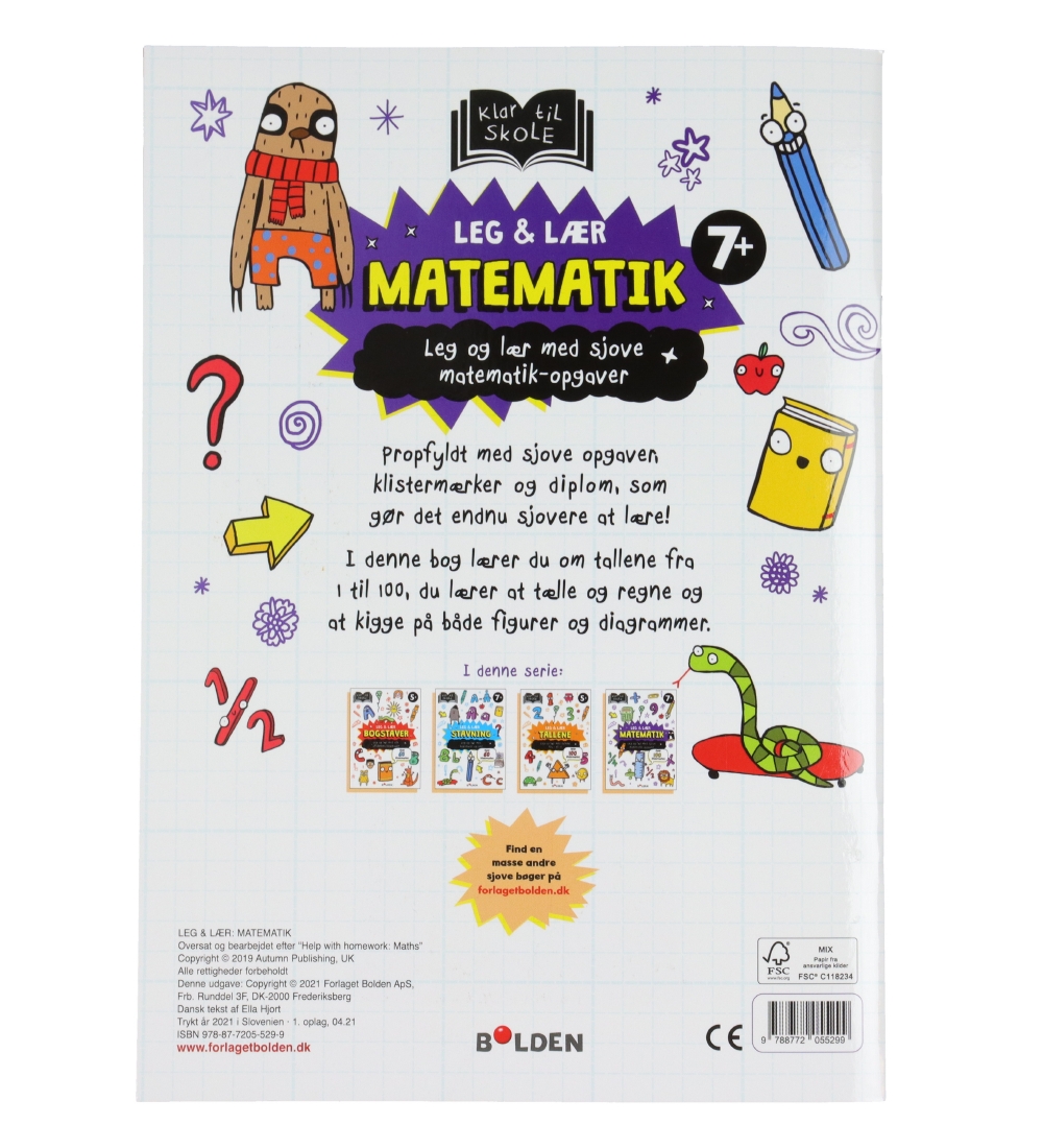 Forlaget Bolden Activity Book - Leg og Lær: Matematik - Danish