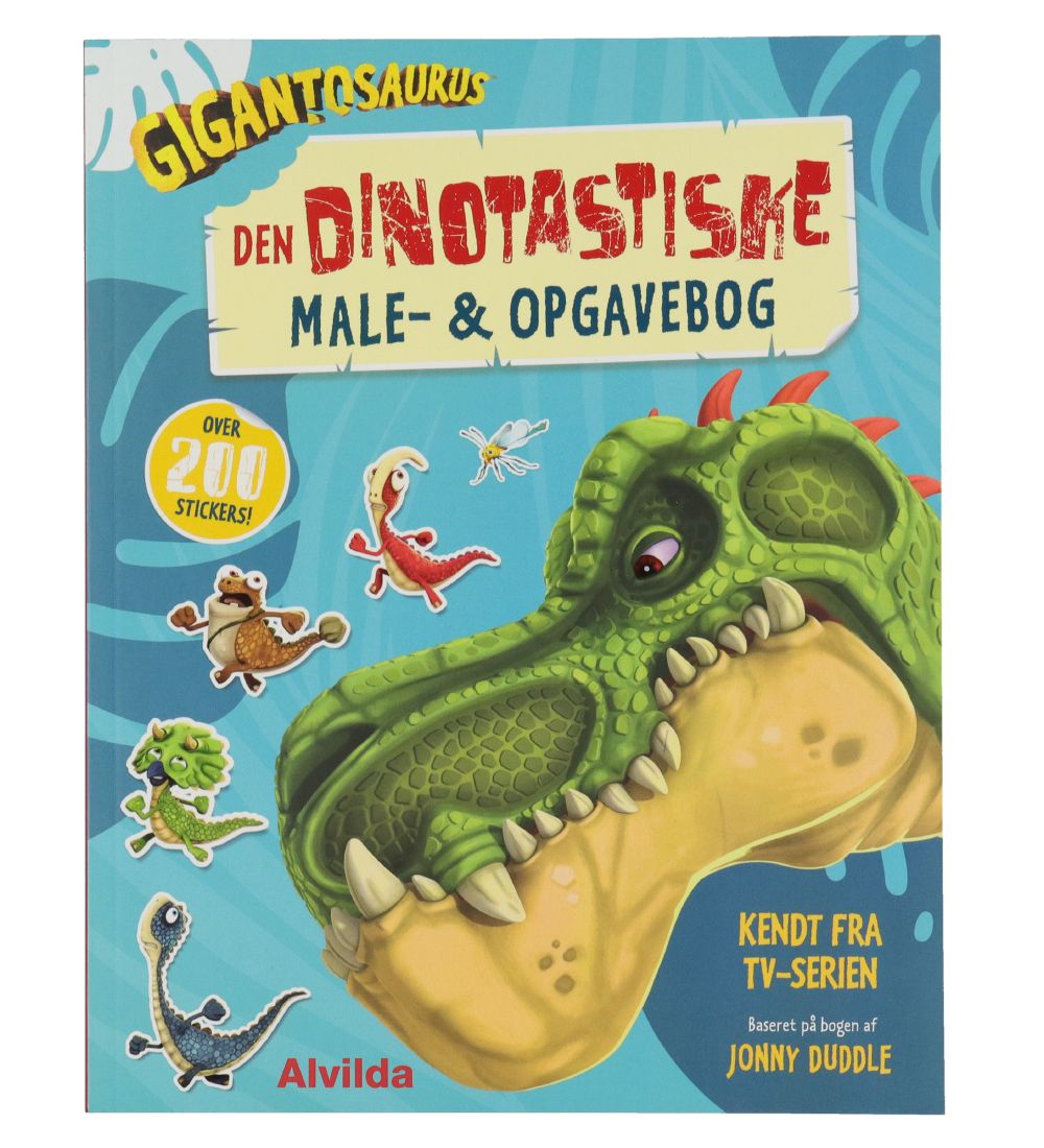 Alvilda Activity Book Book - Dino - Male- og Opg.-Bog - Danish
