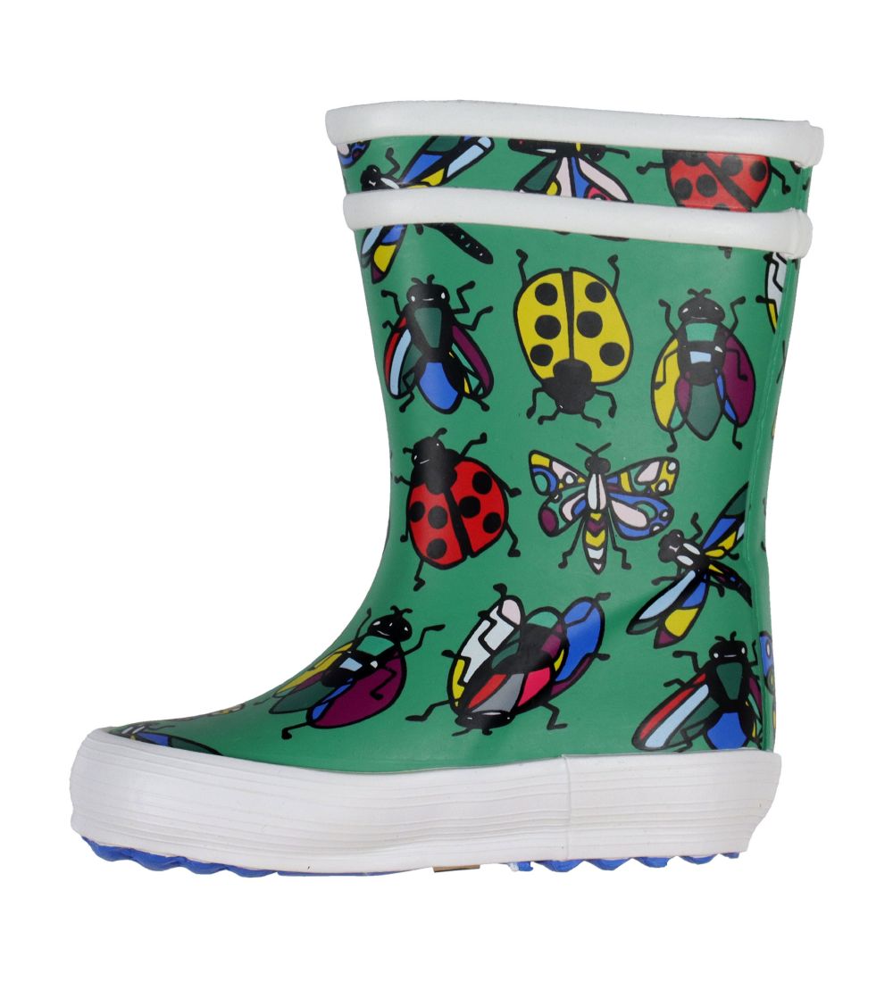 Aigle Rubber Boots - Baby Flac - Green w. Insects