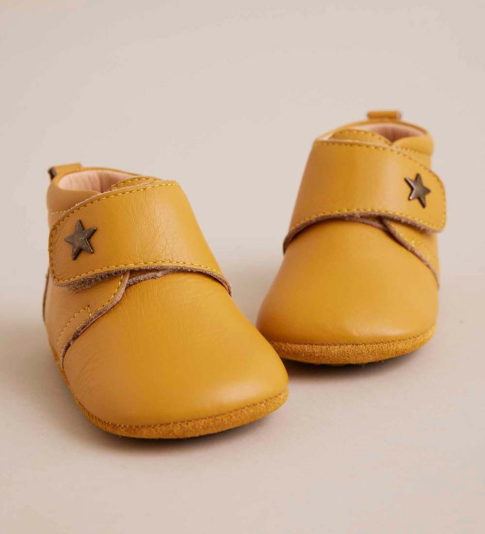 Bisgaard Soft Sole Leather Shoes - Mustard w. Star