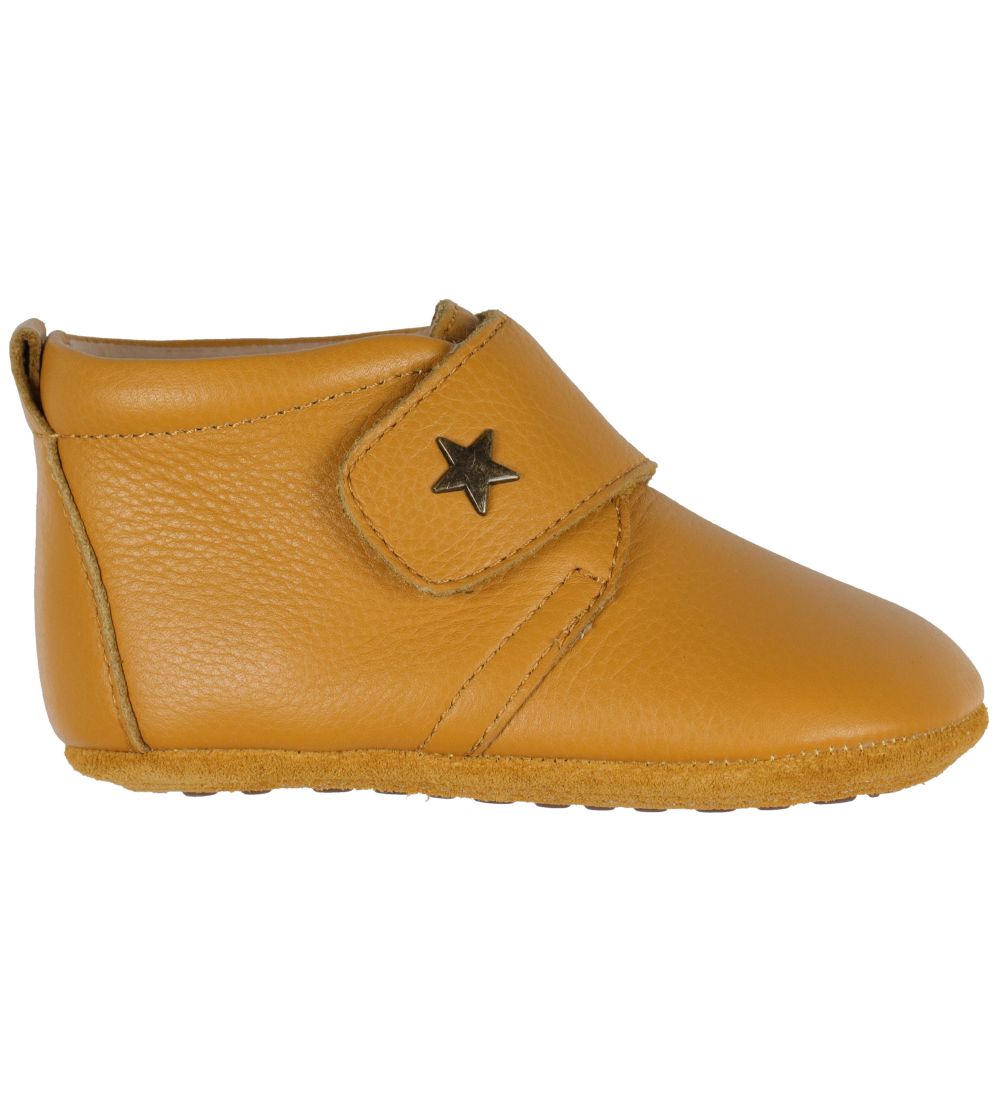 Bisgaard Soft Sole Leather Shoes - Mustard w. Star