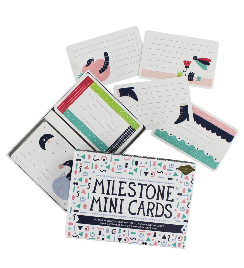 Milestone Mini Cards - Danish - 100 pcs