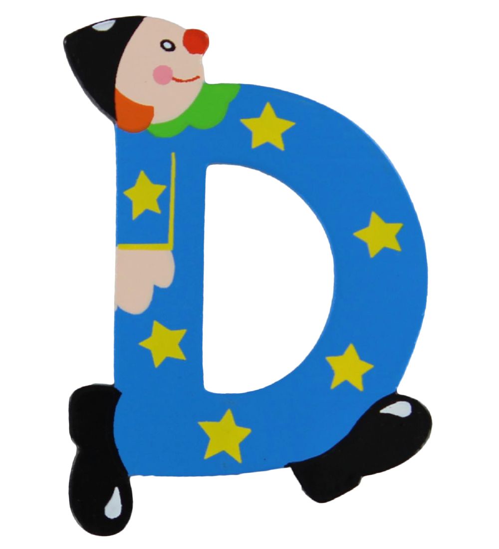 Petit Jour Paris Clowns Letter - D - Blauw