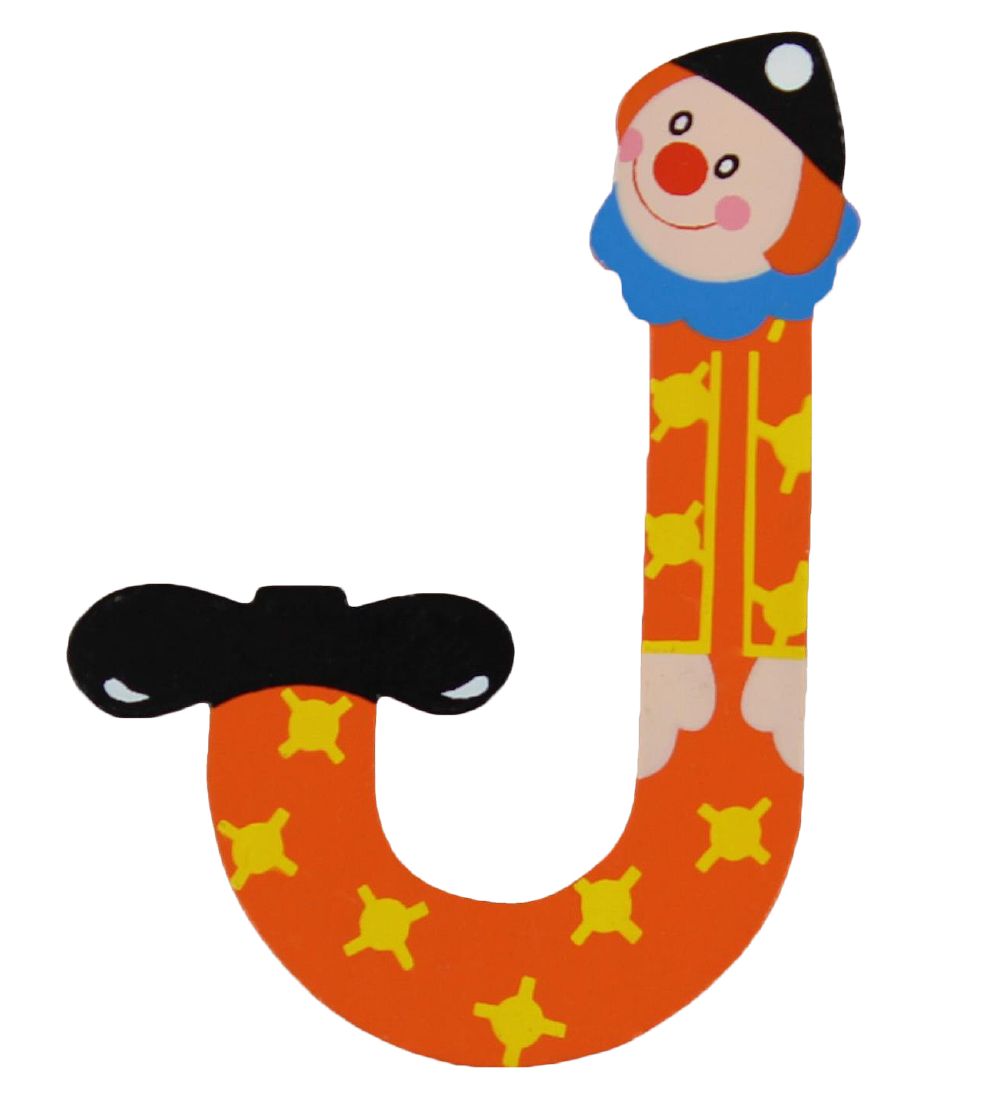 Petit Jour Paris Clown Letter - J - Orange