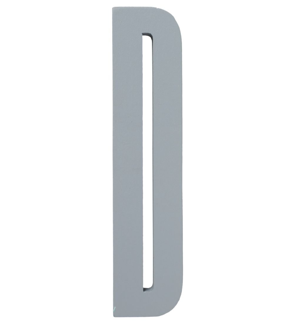 Design Letters Wooden Letter - D - Grey