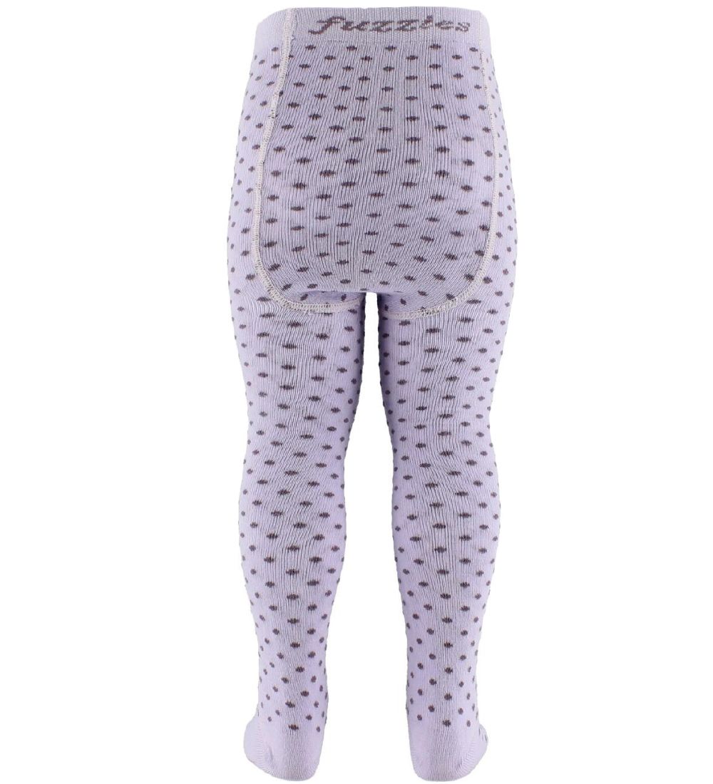 Fuzzies Tights - Pale Lavender w. The Purple Dots