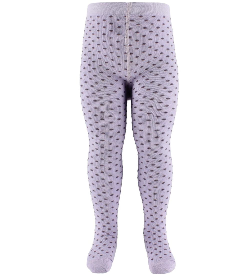 Fuzzies Tights - Pale Lavender w. The Purple Dots