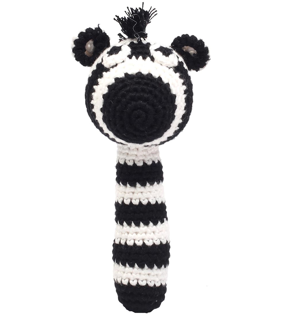 NatureZoo Rattle - Sir Zebra - Black/White