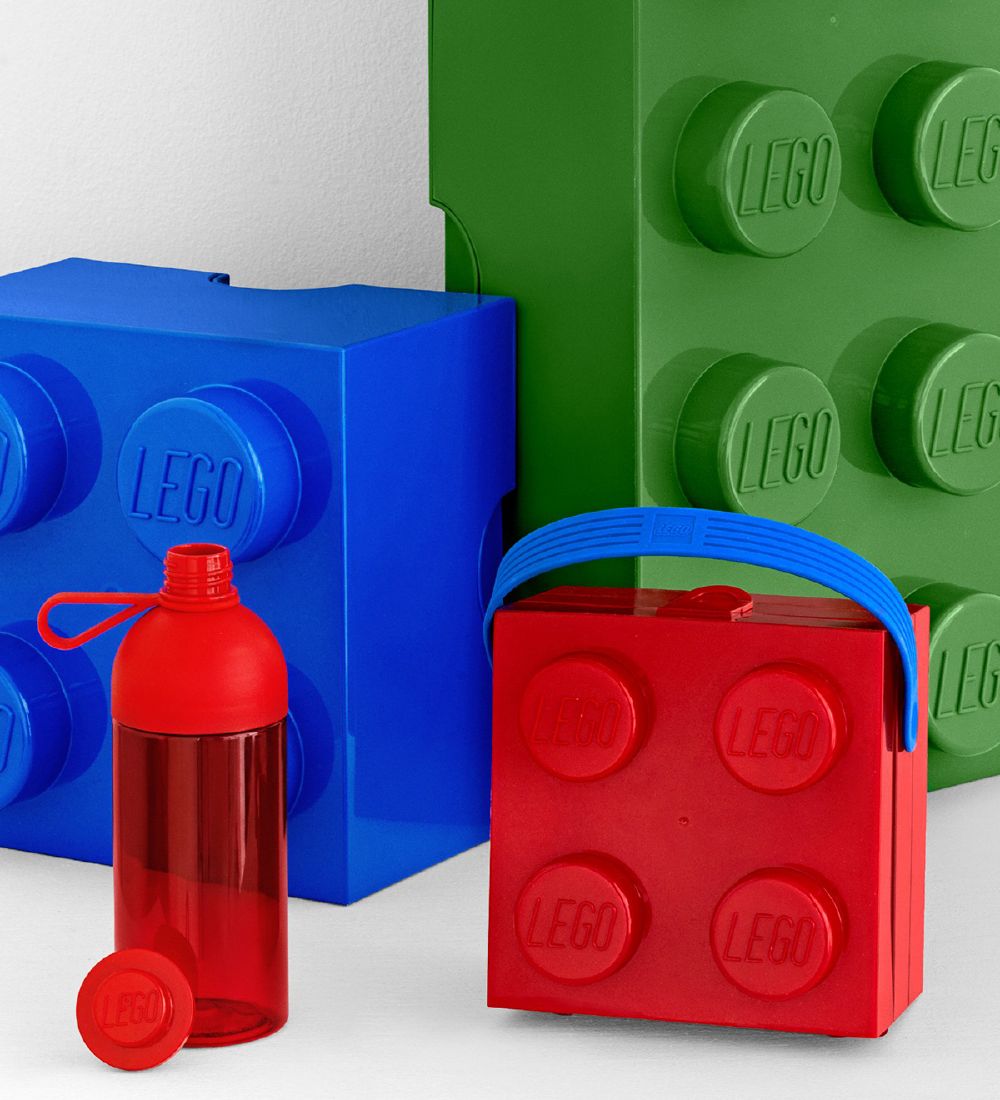 Boîte à Repas av. Poignée LEGO® Storage - 4 Boutons - Rouge