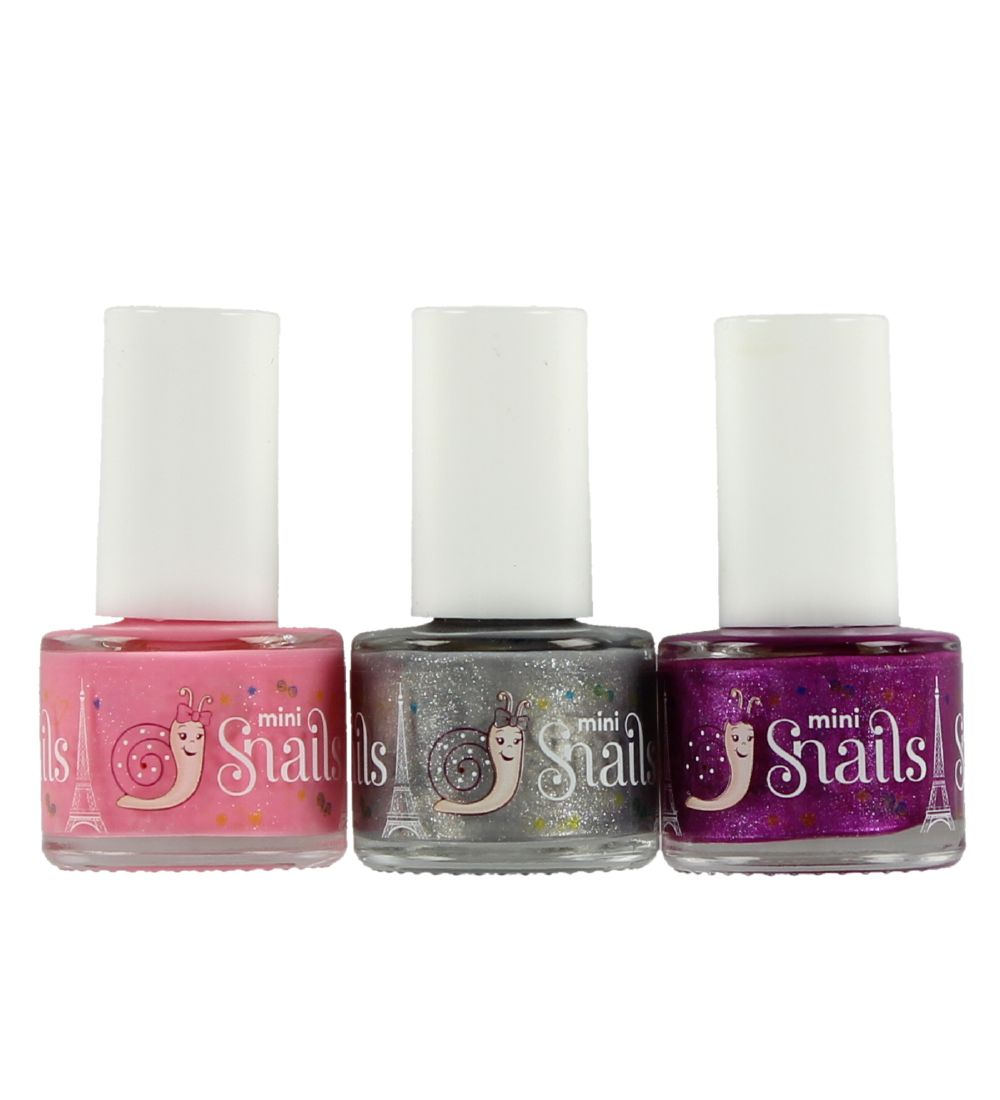 Snails Nail Polish - 3-Pack - Pinky Pink/Silvermist/Raspberry Pi