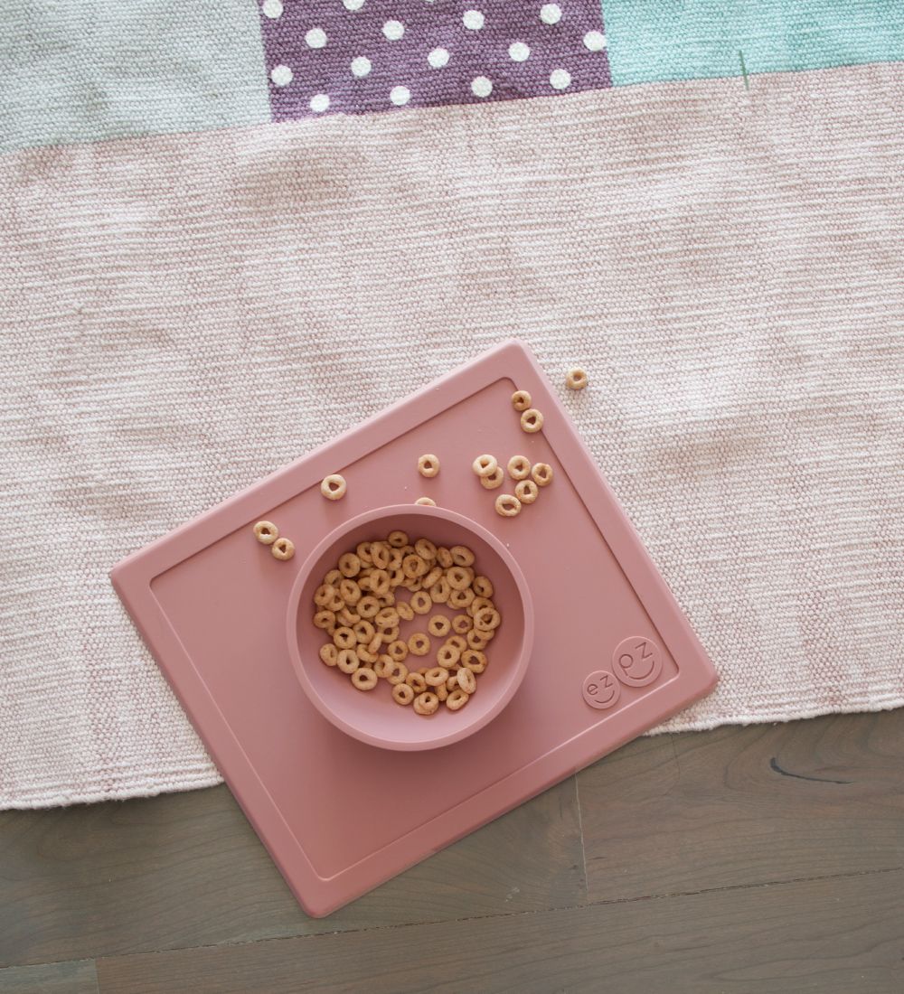 EzPz Happy Bowl - Silicone - Dusty Rose
