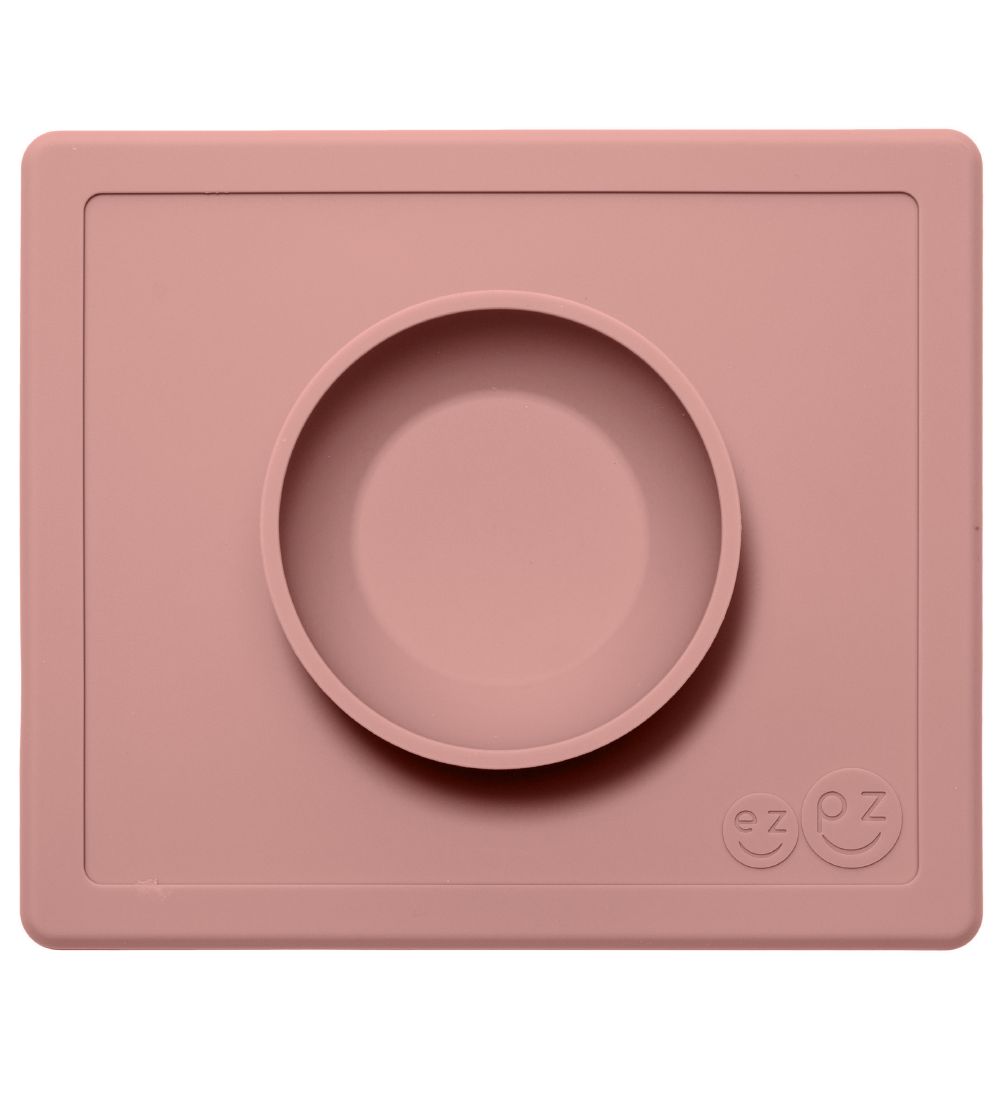 EzPz Happy Bowl - Silicone - Dusty Rose