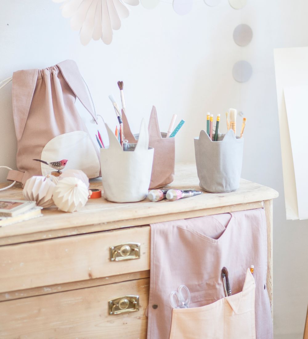 Fabelab Storage Bag - 16x10 - Cute Bunny - Pink