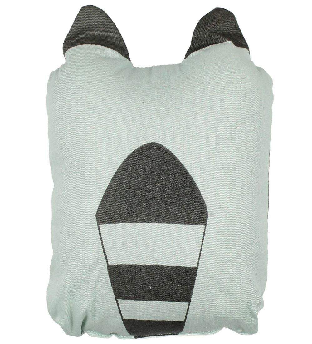 Fabelab Cushion - 20x15 - Animal Friends - Mint w. Raccoon