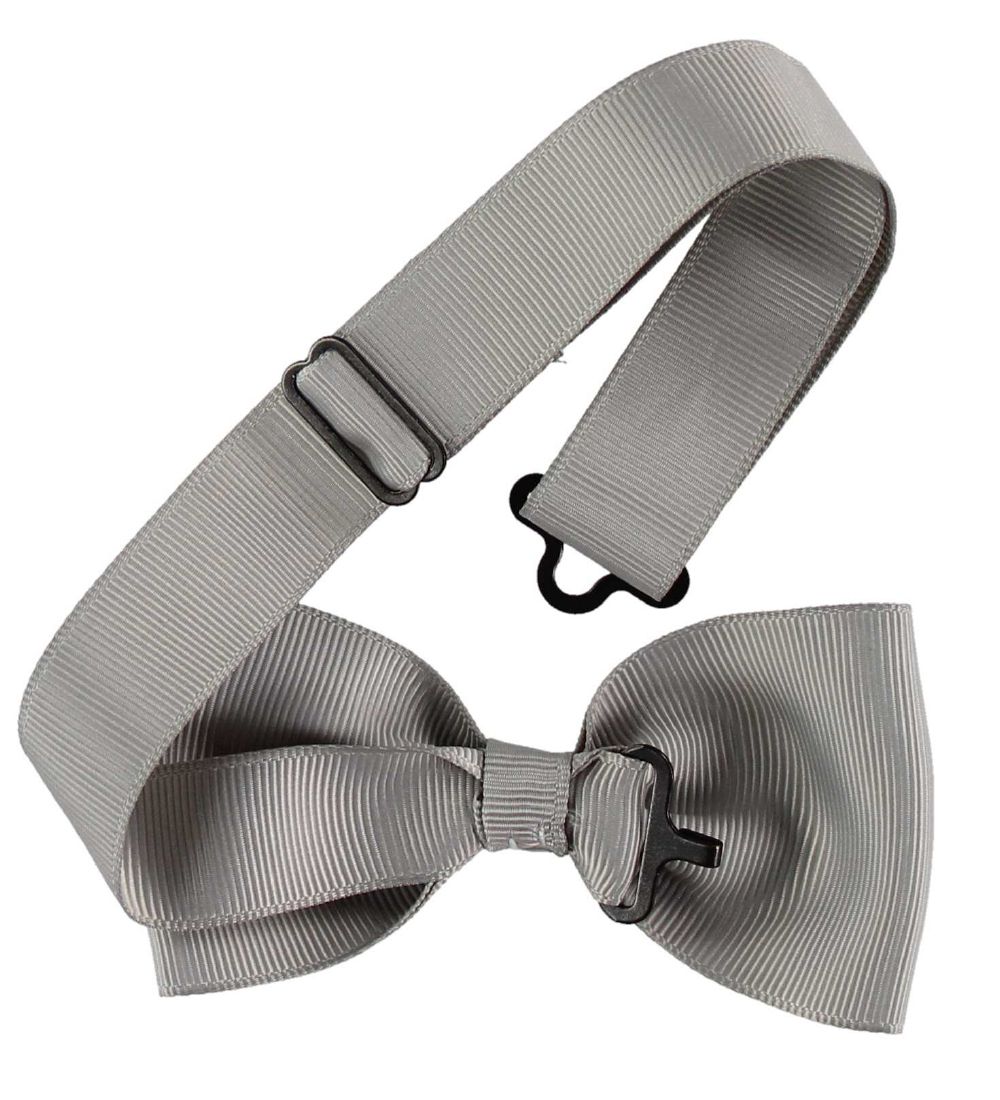 By Stær Bow Tie - Grosgrain - Grey w. Structure