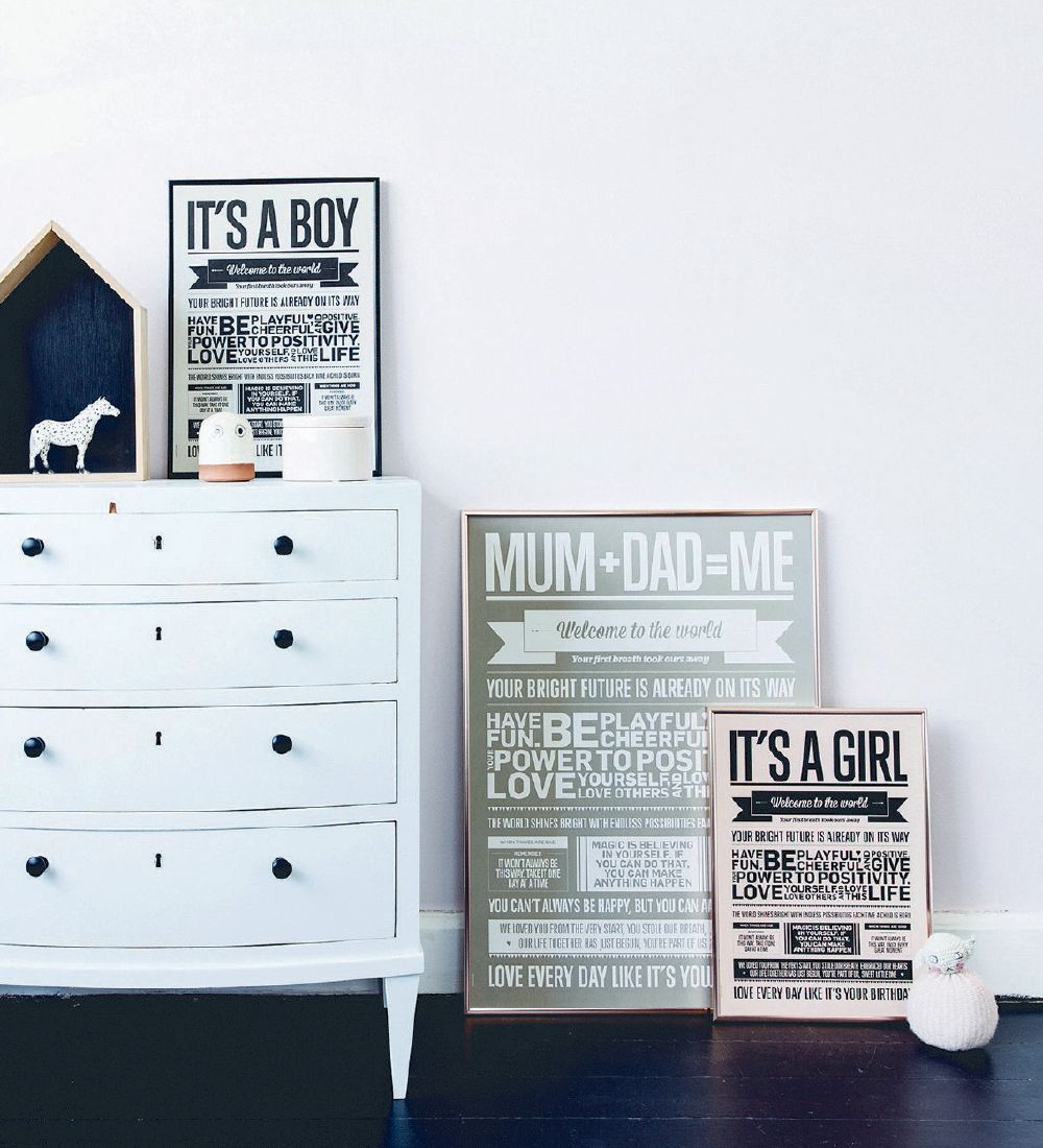 I Love My Type Poster - A3 - Love Typography - It's A Boy