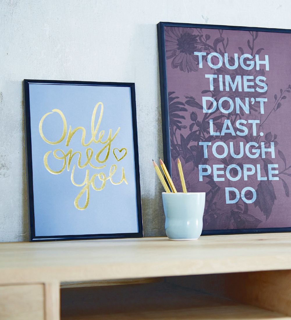 I Love My Type Poster - A4 - Only One You - Mattblau m. Text