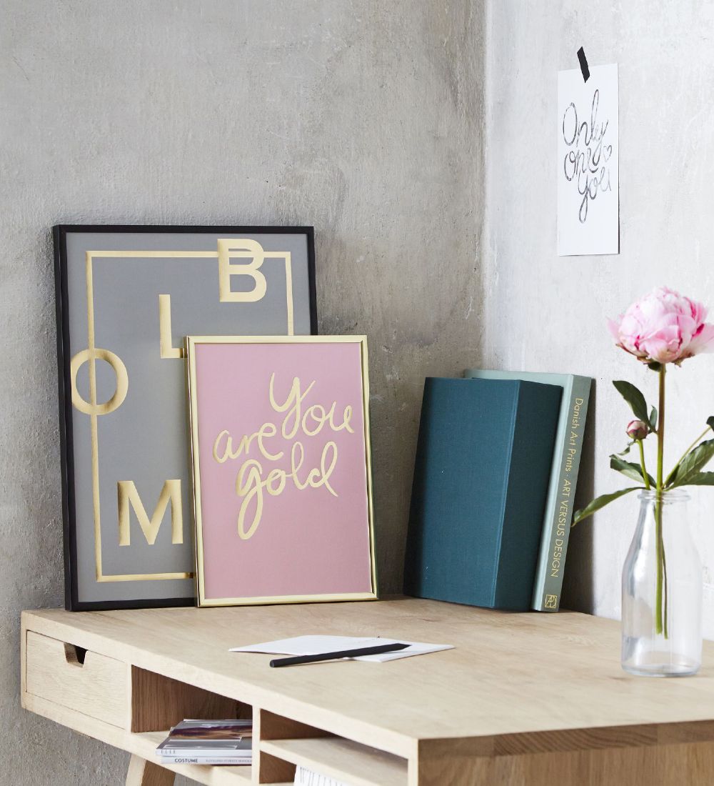 I Love My Type Juliste - A4 - You Are Gold - Vaaleanpunainen, Ku